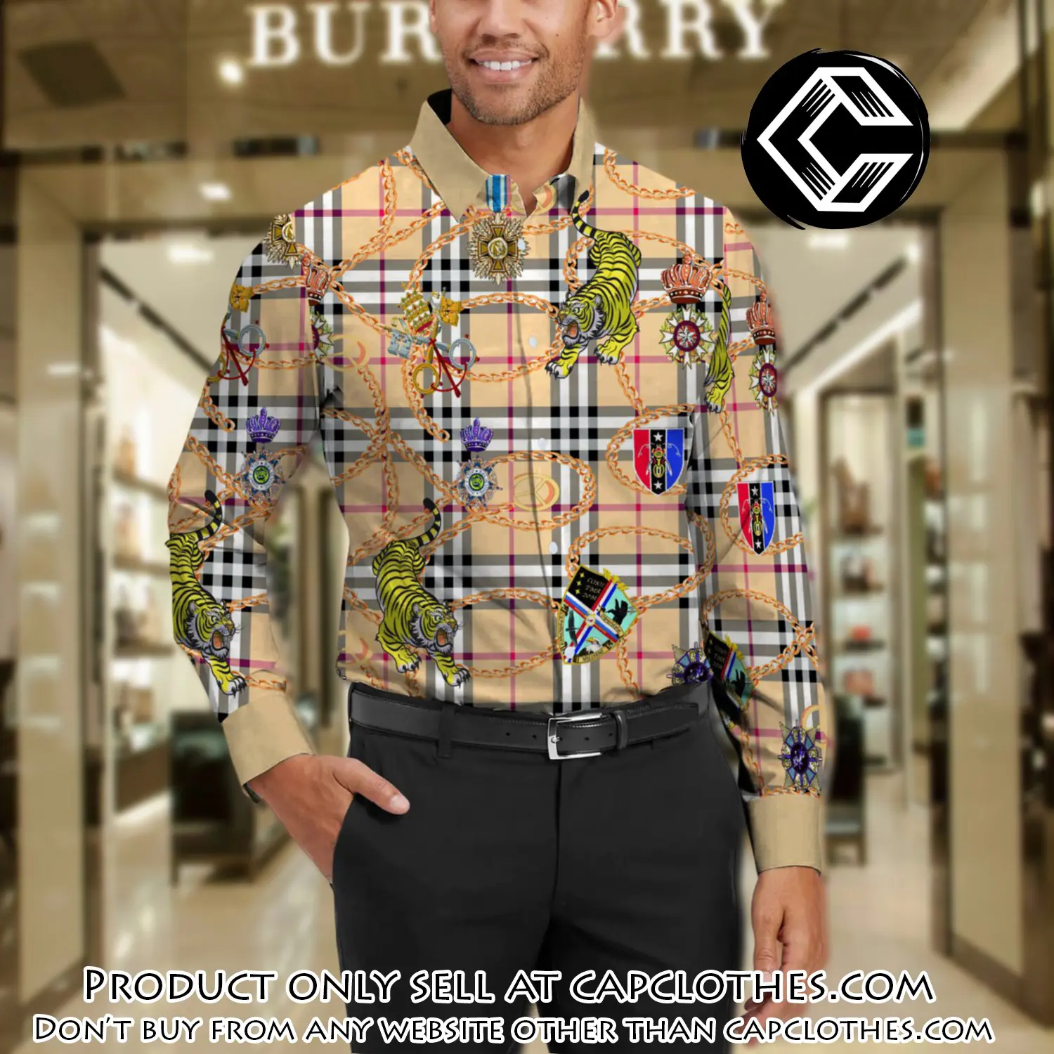 Burberry long sleeves button down shirt for elegant men lsb1010 cc0501490